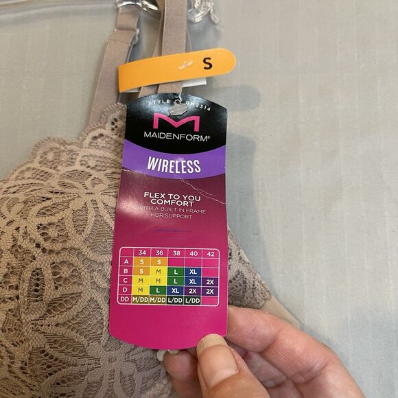 Maidenform DM2314 Soft Support Wireless Bra Size Small Nude NWT (Fits A-B 34-36) - Picture 5 of 8